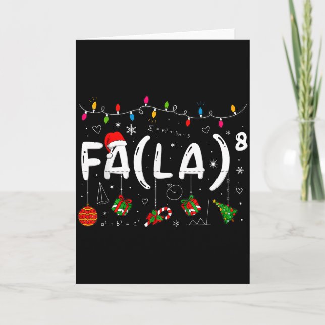Tarjeta Merry Christmas Math Teacher Christmath For Men Wo (Anverso)