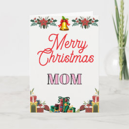Tarjeta Merry Christmas MOM Folded Greeting Card