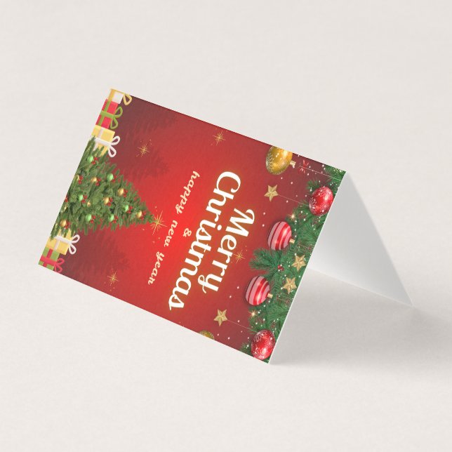 Tarjeta Merry Christmas Postcard | Festive Holiday Greetin (Anverso)