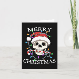 Tarjeta Merry Christmas Skeleton Men Women