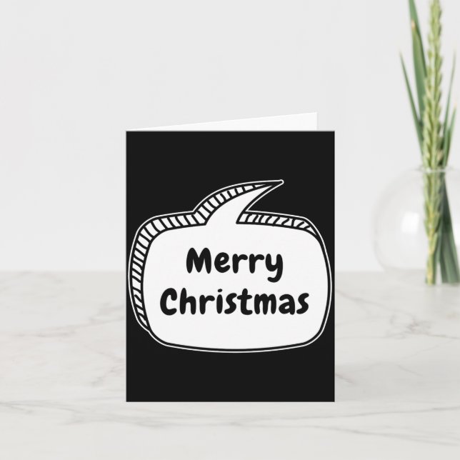 Tarjeta Merry Christmas Speech Bubble  (Anverso)