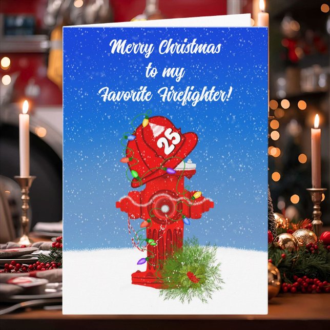 Tarjeta Merry Christmas to my Favorite Firefighter (Subido por el creador)