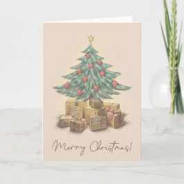 Tarjeta Merry Christmas Tree Blank Card