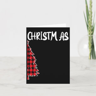 Tarjeta Merry Christmas Tree Buffalo Plaid Xmas Parejas Ma