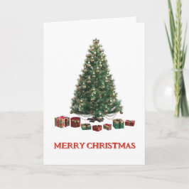 Tarjeta Merry Christmas. Tree (design 1) Folded Card