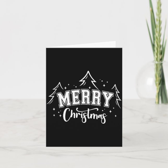 Tarjeta Merry Christmas Tree Santa Xmas Family Matching Pa (Anverso)