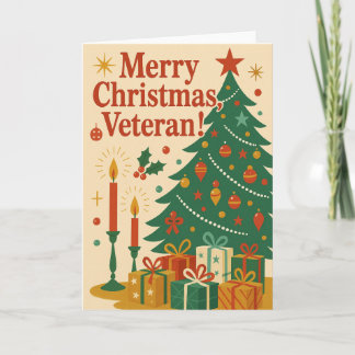 Tarjeta Merry Christmas Veteran 