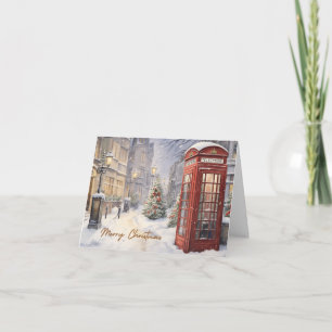 Tarjeta Merry Christmas Vintage Telepoth