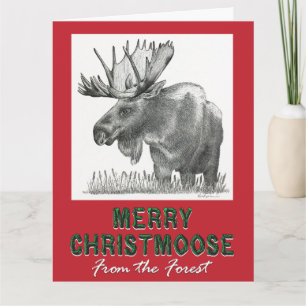 Tarjeta Merry ChristMoose