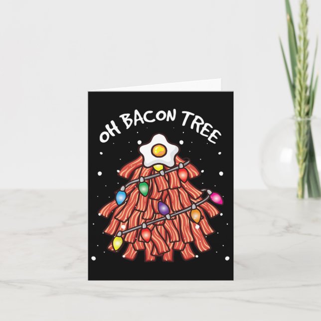Tarjeta Merry Crispness Oh Bycon Tree Bbq Ugly Navidades S (Anverso)