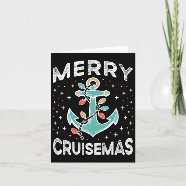 Tarjeta Merry Cruise-mas Matching Family Christmas Cruise  (Anverso)