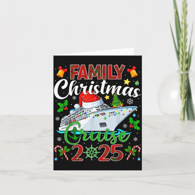 Tarjeta Merry Cruisemas Cruise Matching Family Christmas C (Anverso)
