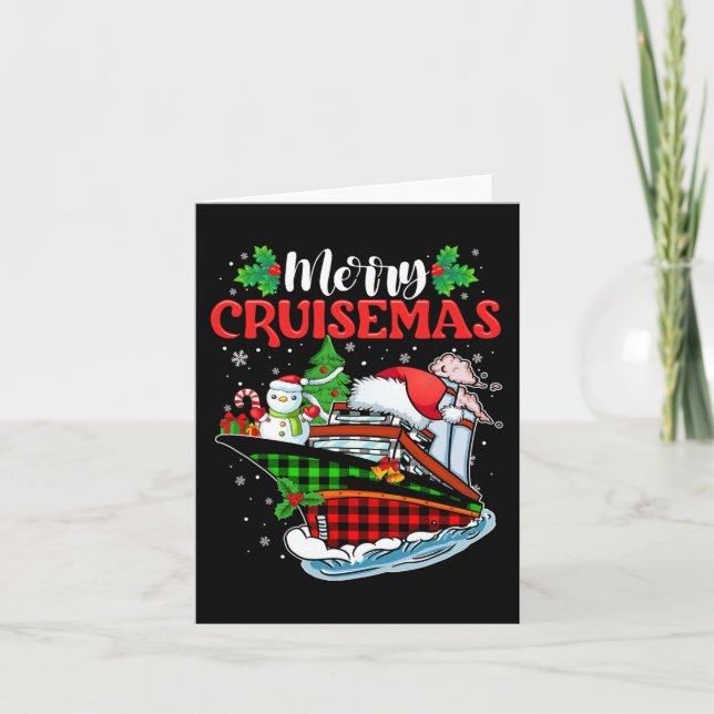 Tarjeta Merry Cruisemas Familia Cruise Navidades 2023 Dive (Anverso)