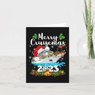 Tarjeta Merry Cruisemas Familia Cruise Navidades 2023 Fun