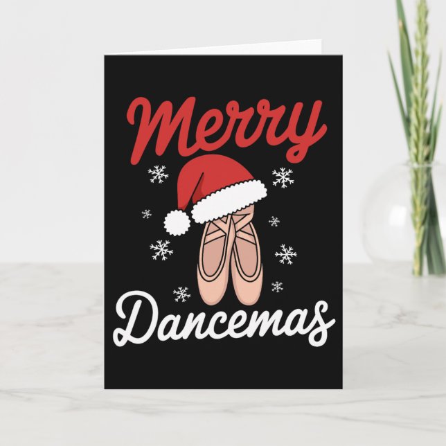 Tarjeta Merry Dancemas Llet Dancer Teacher Christmas Dance (Anverso)