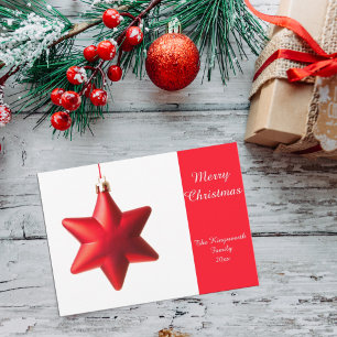 Tarjeta Merry de Navidad minimalista con estrella 
