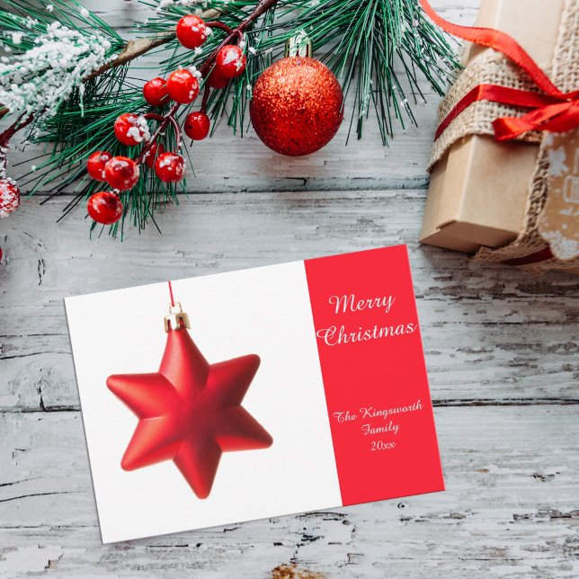 Tarjeta Merry de Navidad minimalista con estrella  (Subido por el creador)