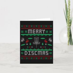 Tarjeta Merry Discmas Disk Golf Navidades feos Merry Chris