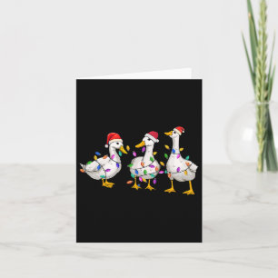 Tarjeta Merry Duckmas Navidades de pato divertidos Duck Xm