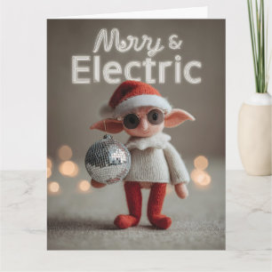 Tarjeta MERRY & ELECTRIC: Muñeco Duende Navideño Caprichos