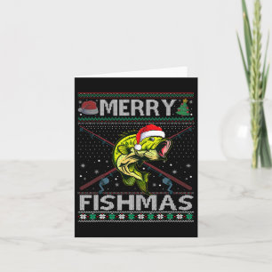 Tarjeta Merry Fishmas por Navidades pesqueros de peces Sue