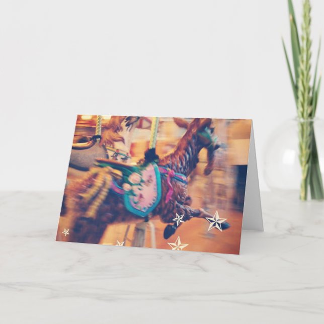 Tarjeta Merry Go Round Goat (Anverso)