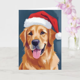Tarjeta Merry Golden Retriever | Navidades de perros de Sa