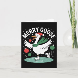 Tarjeta Merry Goose on the Loose Funny Navidades Silly Hum