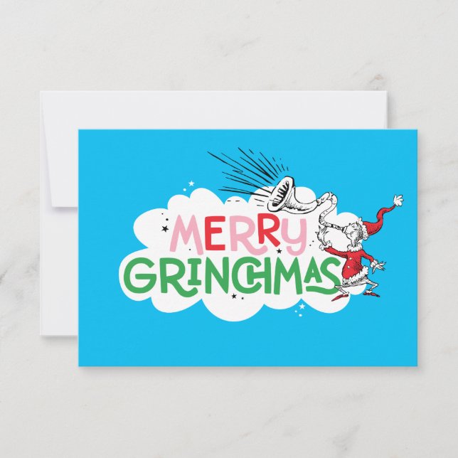 Tarjeta Merry Grinchmas Mister Grinch (Anverso)