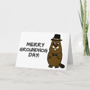 Tarjeta Merry Groundhog Day