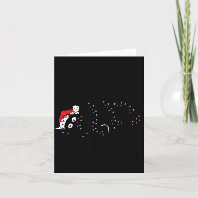 Tarjeta Merry Kissmy Angry Cat Christmas Funny Sarcastic H (Anverso)