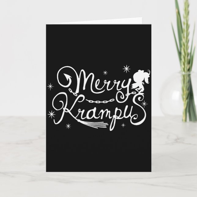 Tarjeta Merry Krampus German Folklore Christmas For Krampu (Anverso)