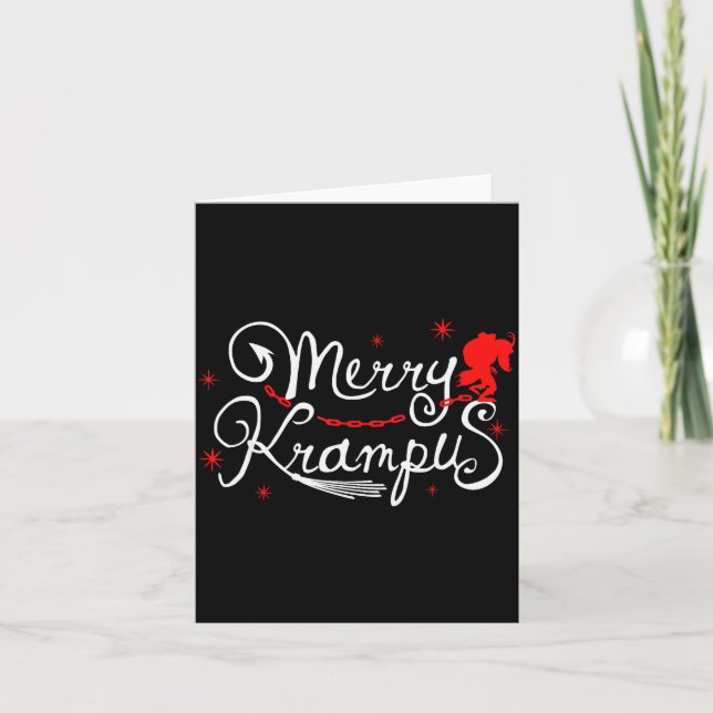 Tarjeta Merry Krampus German Folklore Christmas For Krampu (Anverso)