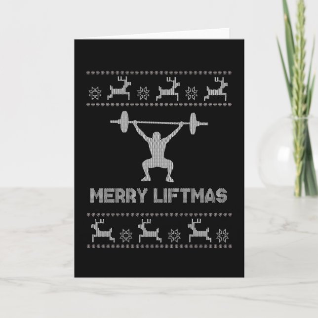 Tarjeta Merry Liftmas - Navidades (Anverso)