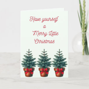 Tarjeta Merry Little Christmas Tree Card