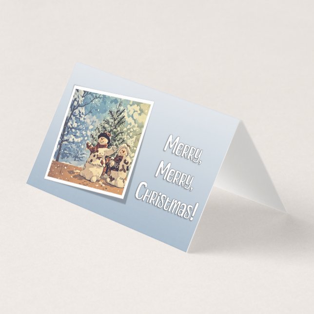 Tarjeta Merry, Merry Christmas! (Anverso)