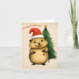 Tarjeta Merry Quokk-mas - Navidades