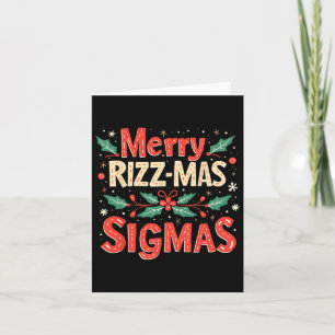 Tarjeta Merry Rizz Mas Sigmas Funny Gen Alpha Xmas Santa C