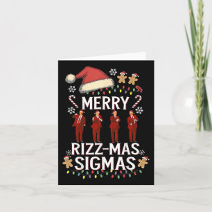 Tarjeta Merry Rizz Mas Sigmas Gen Alpha Trump Navidades Pj