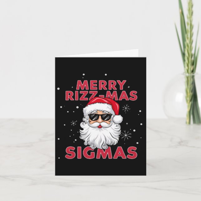Tarjeta Merry Rizz Mas Sigmas Santa Navidades (Anverso)