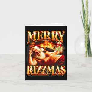 Tarjeta Merry Rizzmas niños escuela de adolescentes Navida