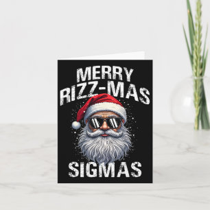 Tarjeta Merry Rizzmas Sigmas - Gen Alpha Funny Navidades S