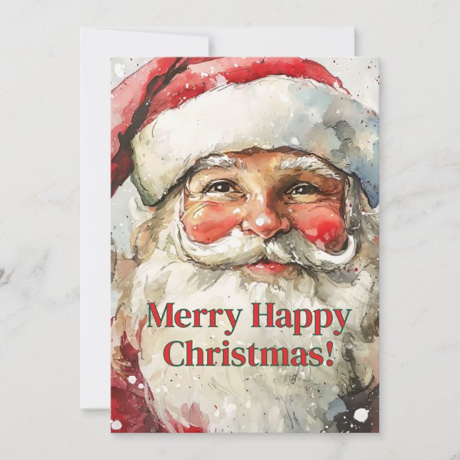 Tarjeta Merry Santa Navidades (Anverso)