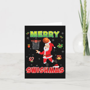 Tarjeta Merry Swishmas Navidades Bysketbyll Ugly Santa Elf