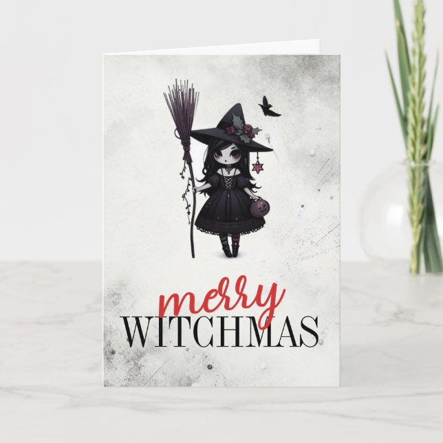 Tarjeta Merry Witchmas (Anverso)
