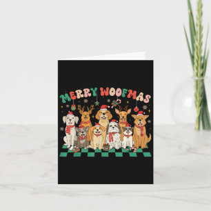 Tarjeta Merry Woofmas Feliz Navidad Perro Amantes Hombres