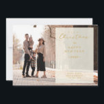 Tarjeta Merry Xmas Calligraphy Transparency Overlay Photo<br><div class="desc">Elegant Photo Whimsical Merry Christmas Wedding Holiday Card with Envelope. IMPORTANT NOTICE: This design is part of a collection and has other coordinated elements that you can find in my store. Sometimes it can be difficult to aesthetically align and put texts or initials on the designs, if so tell me...</div>