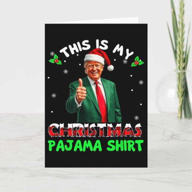 Tarjeta Merry Xmas Donald Trump Santa This Is My Christmas (Anverso)