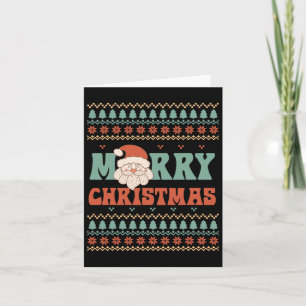 Tarjeta Merry Xmas Santa Ugly Navidades