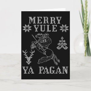Tarjeta Merry Yule Ya Pagan Odin En Sleipnir Viking Christ